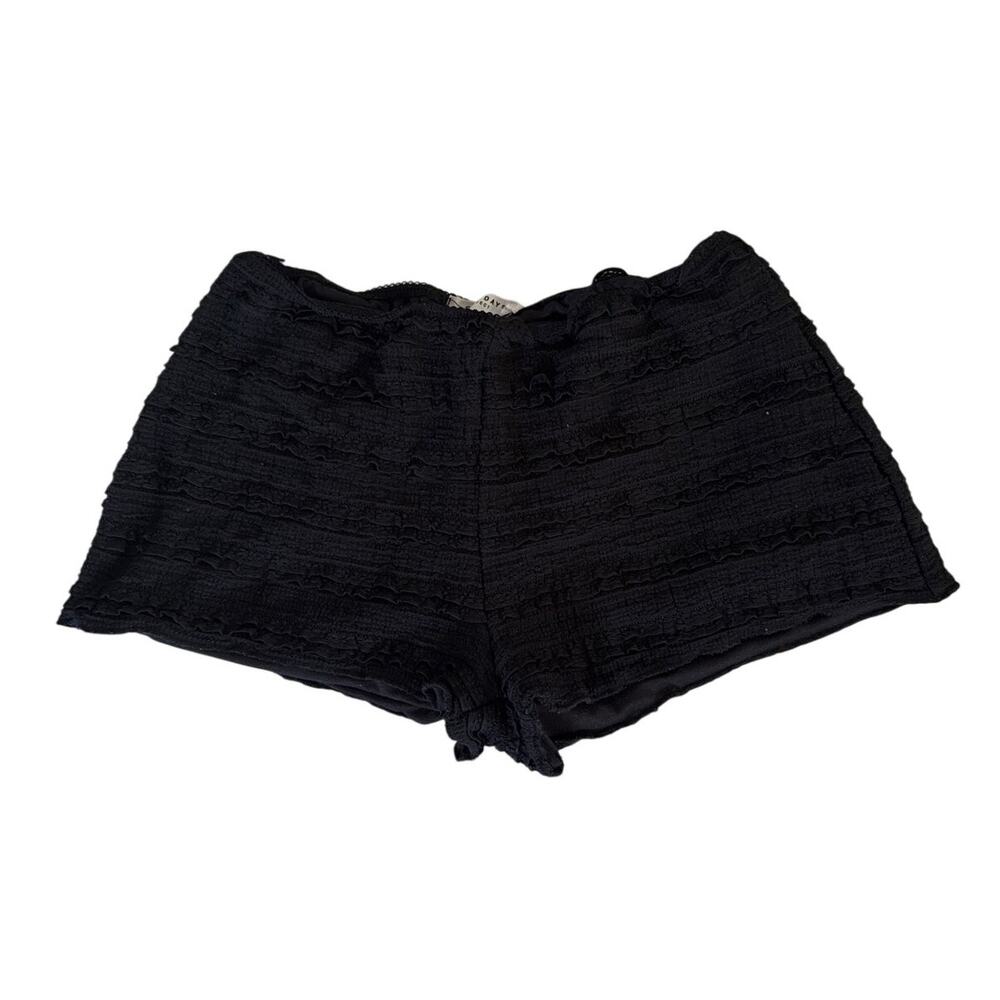 Good Days Project Ruffled Bloomer Booty Shorts in Black Size Medium